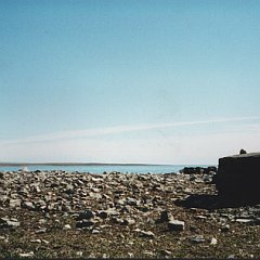 Iain Lang Playing beside Artic Ocean Sovereign Steadfast 1999 